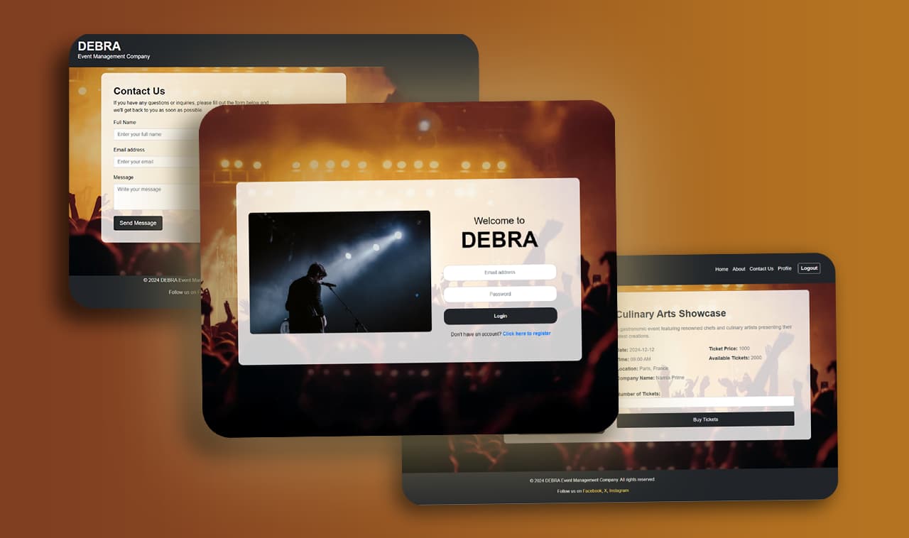 Debra Event Management System